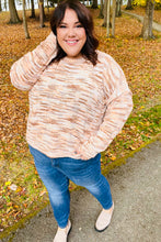 Load image into Gallery viewer, Forget Me Not Cream &amp; Sepia Multicolor Chenille Velvet Sweater