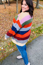 Load image into Gallery viewer, Just A Dream Multicolor Striped Slouchy Open Cardigan