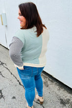 Load image into Gallery viewer, Feeling Casual Rust &amp; Olive Two-Tone Knit Color Block Top