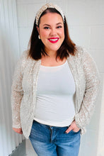 Load image into Gallery viewer, Be Your Own Star Silver Sequin Open Blazer