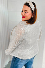 Load image into Gallery viewer, Be Your Own Star Silver Sequin Open Blazer