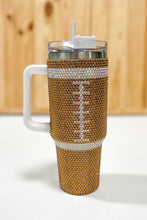Load image into Gallery viewer, Golden Brown Football Insulated 40oz. Tumbler with Straw