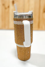 Load image into Gallery viewer, Golden Brown Football Insulated 40oz. Tumbler with Straw