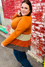 Load image into Gallery viewer, Give You Joy Rust/Taupe Leopard Print Tiered Babydoll Top