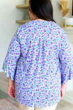 Load image into Gallery viewer, Lizzy Bell Sleeve Top in Violet Filigree