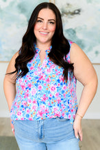 Load image into Gallery viewer, Lizzy Tank Top in Blue Spring Floral