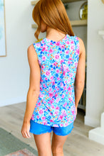 Load image into Gallery viewer, Lizzy Tank Top in Blue Spring Floral