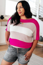 Load image into Gallery viewer, Rows Of Rose Short Sleeve Knit Top