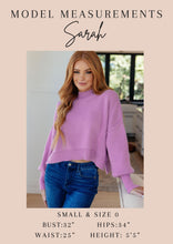 Load image into Gallery viewer, Lizzy Bell Sleeve Top in Violet Filigree