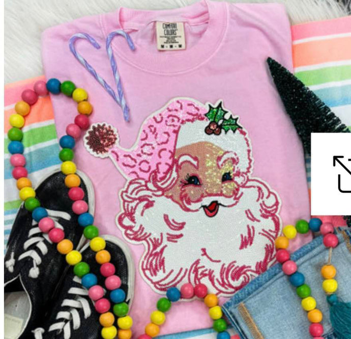 Santa Sequin Patch Sweatshirt