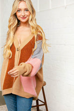 Load image into Gallery viewer, Geometric Color Block Button Down Cardigan