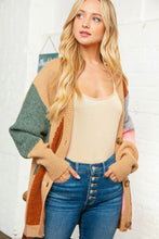 Load image into Gallery viewer, Geometric Color Block Button Down Cardigan