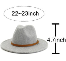 Load image into Gallery viewer, Big Brim Felt Jazz Hat