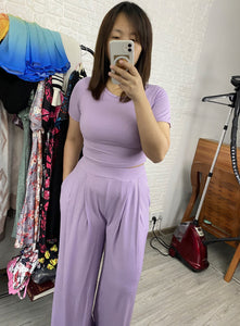 Ribbed Crop Lounge Set- OPEN NOW