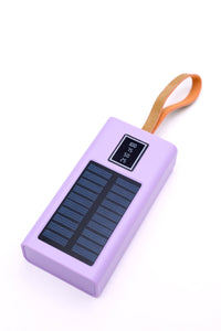 Best Life Solar Powered Portable Charger in Purple