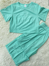 Load image into Gallery viewer, Ribbed Crop Lounge Set- OPEN NOW