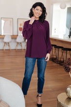 Load image into Gallery viewer, Closing Time Mock Neck Blouse
