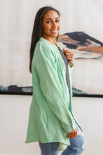 Load image into Gallery viewer, Corey Button Up Top In Vintage Green