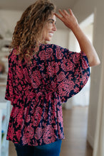 Load image into Gallery viewer, Dearest Dreamer Peplum Top in Pink Paisley