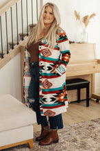 Load image into Gallery viewer, Desert Winter Aztec Print Long Cardigan