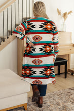 Load image into Gallery viewer, Desert Winter Aztec Print Long Cardigan