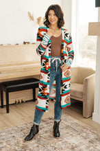 Load image into Gallery viewer, Desert Winter Aztec Print Long Cardigan