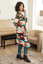 Load image into Gallery viewer, Desert Winter Aztec Print Long Cardigan