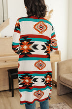 Load image into Gallery viewer, Desert Winter Aztec Print Long Cardigan