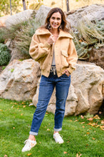 Load image into Gallery viewer, Don&#39;t Stress Oversized Collar Sherpa Jacket In Taupe