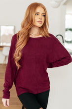 Load image into Gallery viewer, Drive Downtown Dolman Sleeve Top in Wine