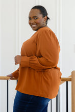 Load image into Gallery viewer, Enjoy This Moment V Neck Blouse In Toffee