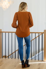 Load image into Gallery viewer, Enjoy This Moment V Neck Blouse In Toffee