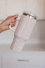 Load image into Gallery viewer, Glam Girl 40 oz Rhinestone Tumbler in White