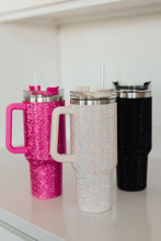 Load image into Gallery viewer, Glam Girl 40 oz Rhinestone Tumbler in White