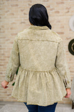 Load image into Gallery viewer, Green Tea Button Up Long Sleeve Top in Olive