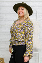 Load image into Gallery viewer, Honey Honey Floral Smocked Blouse in Black