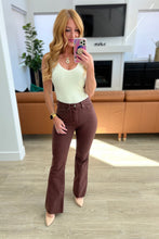 Load image into Gallery viewer, Sienna High Rise Control Top Flare Jeans in Espresso