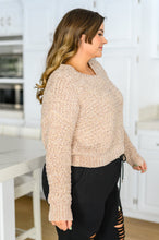 Load image into Gallery viewer, Irish Coffee Knitted Crop V Neck Sweater