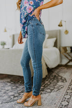 Load image into Gallery viewer, Juny Hi-Waist Control Top Cool Denim Skinny