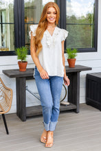 Load image into Gallery viewer, Keep Me Posted Ruffle Detail Blouse
