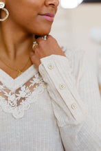 Load image into Gallery viewer, Keeping Notes Lace V Neck Top