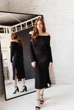 Load image into Gallery viewer, Kiah Sweater Dress in Black