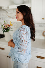 Load image into Gallery viewer, Lace Surprise Blouse In Blue