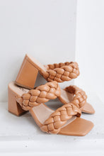 Load image into Gallery viewer, Maya Braided Heels in Tan