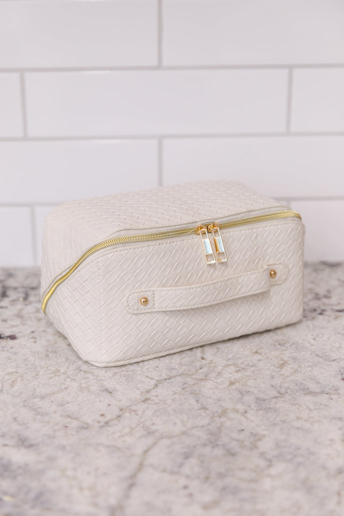New Dawn Large Capacity Cosmetic Bag in White