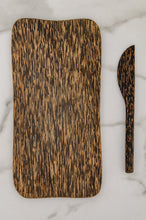 Load image into Gallery viewer, Palm Wood Cheese Board And Knife Set