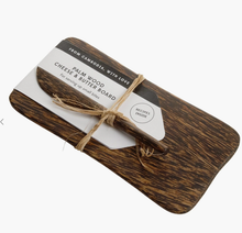 Load image into Gallery viewer, Palm Wood Cheese Board And Knife Set