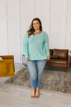 Load image into Gallery viewer, Relax With Me Knit Top in Aqua