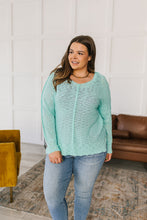 Load image into Gallery viewer, Relax With Me Knit Top in Aqua