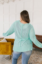 Load image into Gallery viewer, Relax With Me Knit Top in Aqua